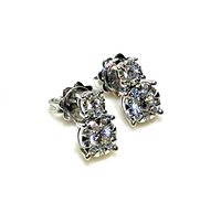 Ohrringe Dame INVISIBLE SETTING in Weißgold Diamante Sommer 12V0021-M4119RB2